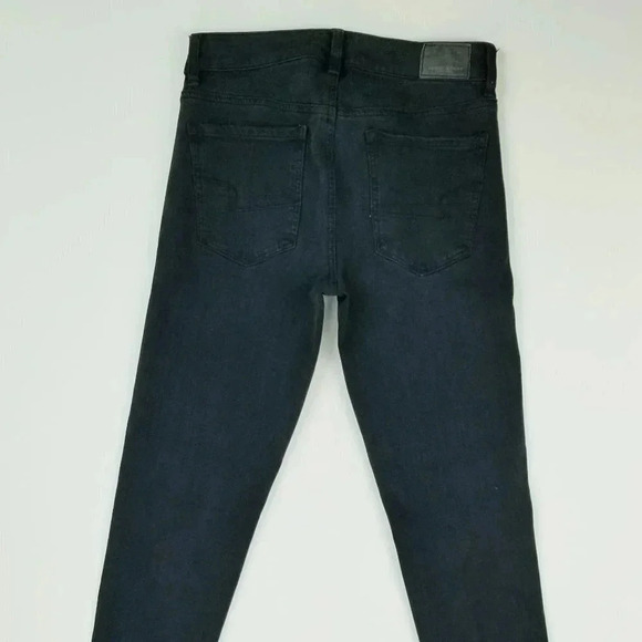 American Eagle Outfitters Size 0 Short Super Stretch X4 Black Hi-Rise Jegging - Picture 1 of 11